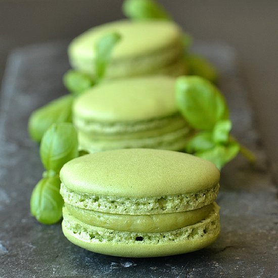 Basil macarons