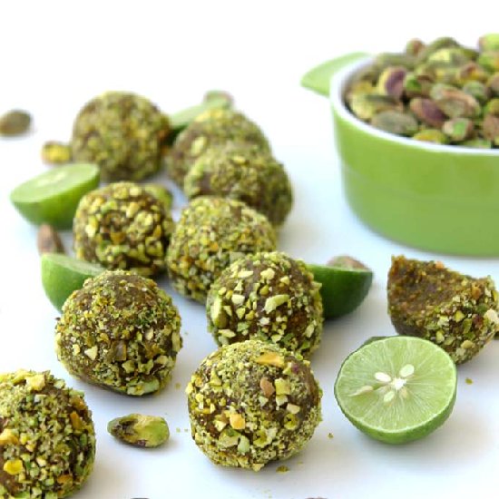 Raw Key Lime Pistachio Bites