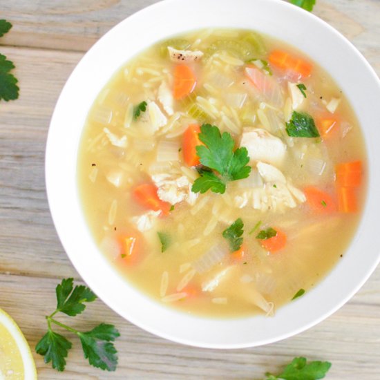 Chicken and Lemon Orzo Soup