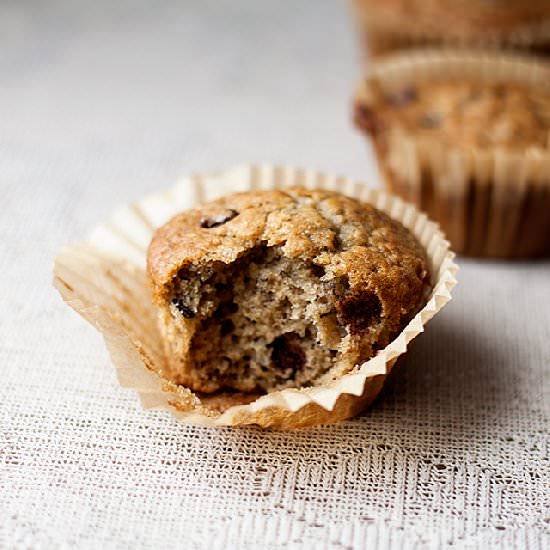 Banana Choc Chip Einkorn Muffin