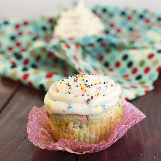 Funfetti Cupcakes for Two