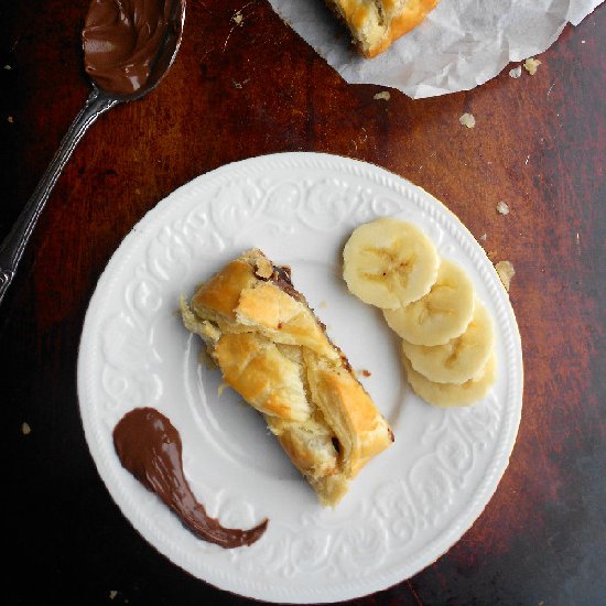 Nutella Banana Puff Pastry