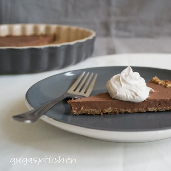 Chocolate Tart with Raw Nutty Crust