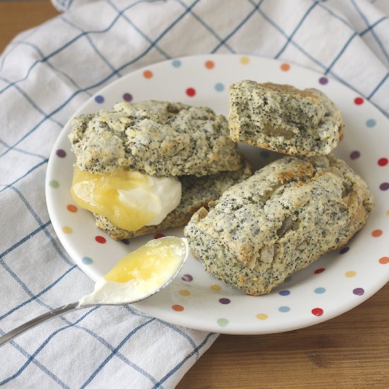 Ginger Poppyseed Scones