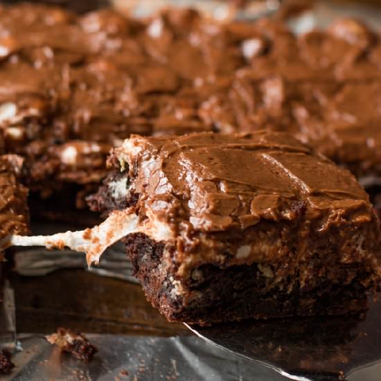 Thin Mint Mississippi Mud Brownies