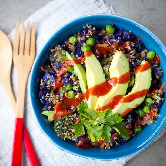 Linda’s Spicy Rainbow Buddha Bowl