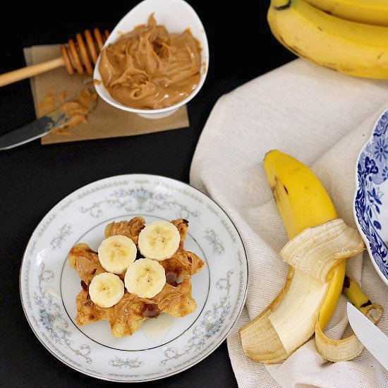 PB Banana Cornmeal Wafflewich