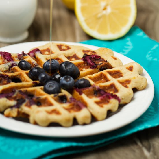 Blueberry Lemon Buttermilk Waffles