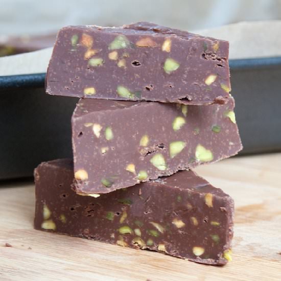 Chocolate Pistachio Fudge