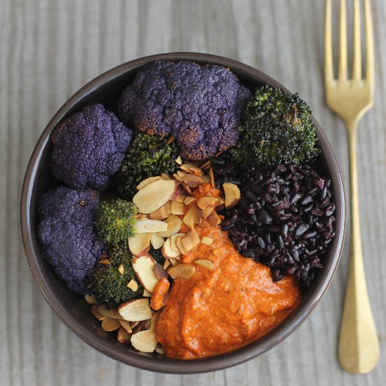 Black Rice, Romesco, Bowl