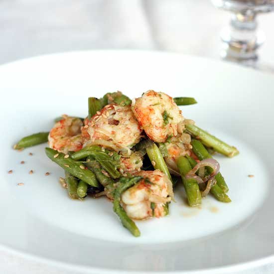 Springtime Asparagus With Shrimps