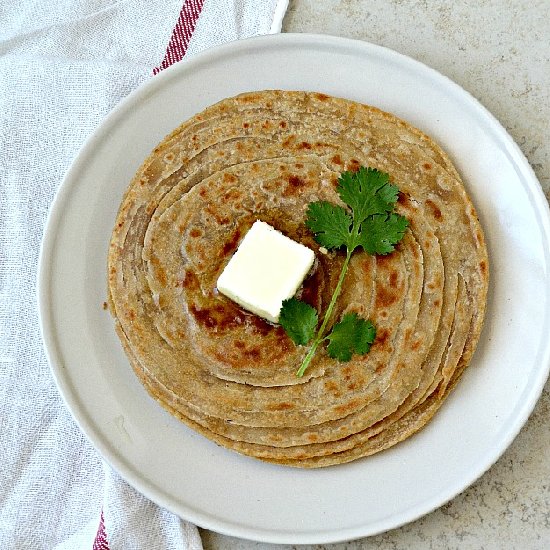 Whole Wheat Lachha Paratha