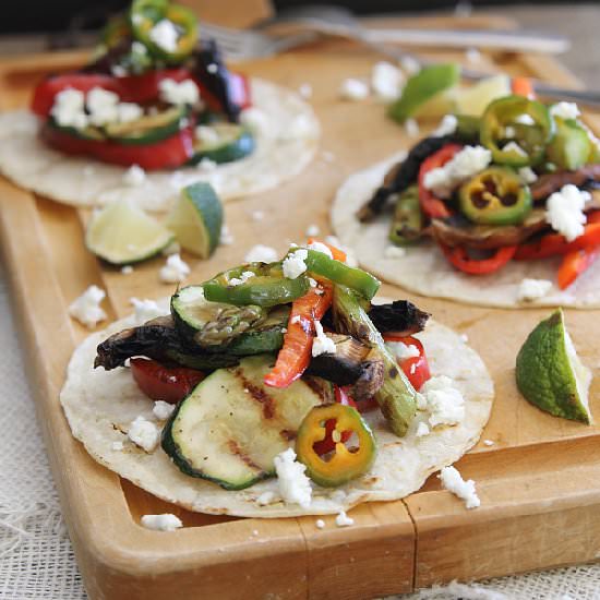 Grilled Vegetable Tostadas