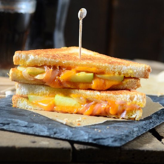 Onion and Apple Grilled Cheese