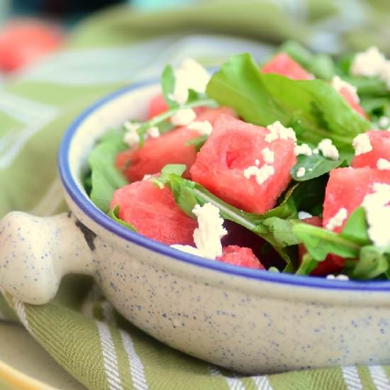 Arugula, Watermelon and Feta Salad