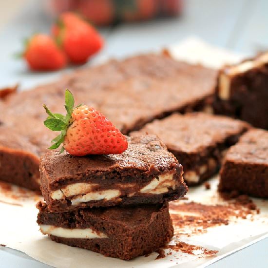 Strawberry-Cream Cheese Brownies