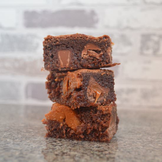 Double Caramel Brownies