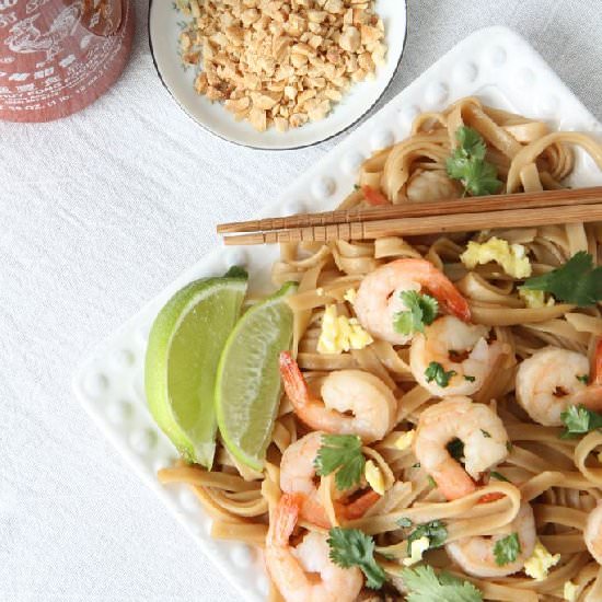 Gluten-Free Pad Thai With Shrimp