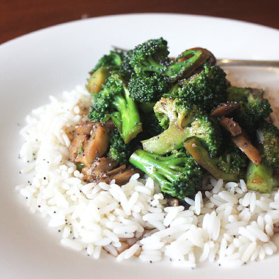 Broccoli and Mushroom Stir Fry