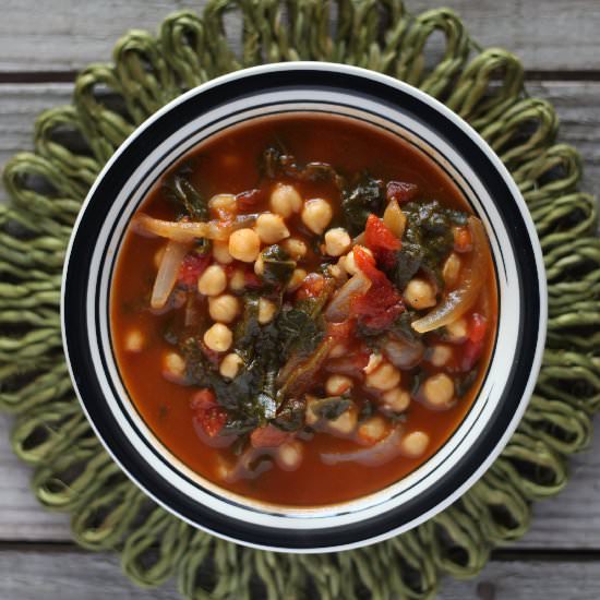 Chickpea & Spinach Tomato Soup