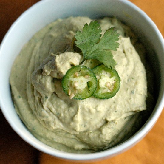 Cilantro and Jalapeno Hummus