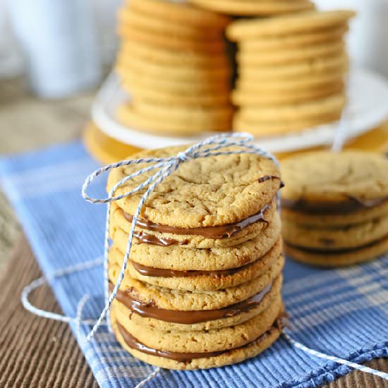 Peanut Butter & Nutella Cookies