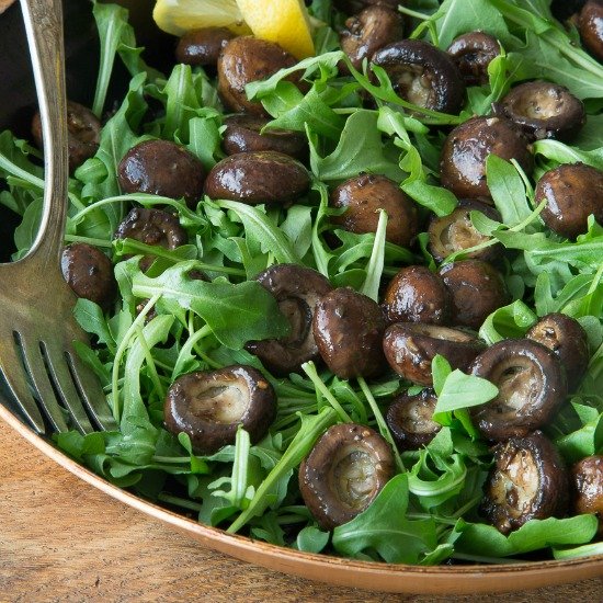 Garlic Roasted Mushroom Salad