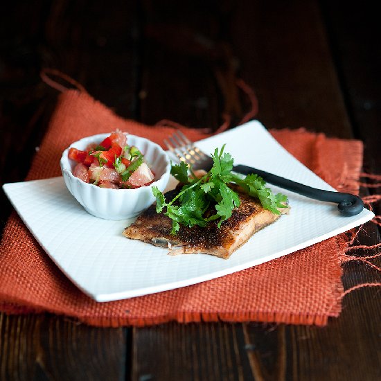 Sweet Salmon with Grapefruit Salsa