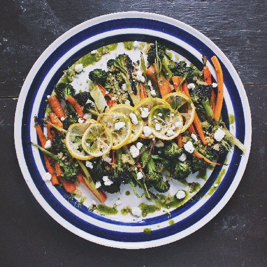 Roasted Veggies + Crispy Quinoa