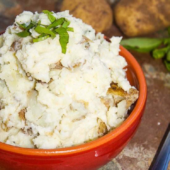 Parmesan Basil Mashed Potatoes