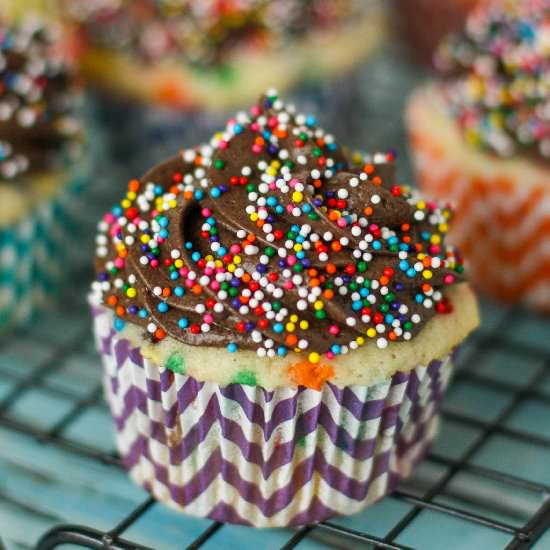 Chocolate Funfetti Cupcakes