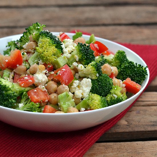 Broccoli, Pepper and Chickpea Salad