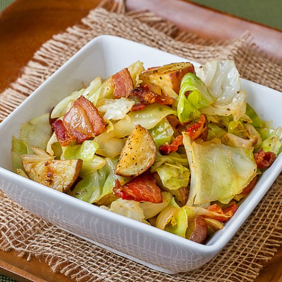 Cabbage, Bacon and Roasted Potatoes