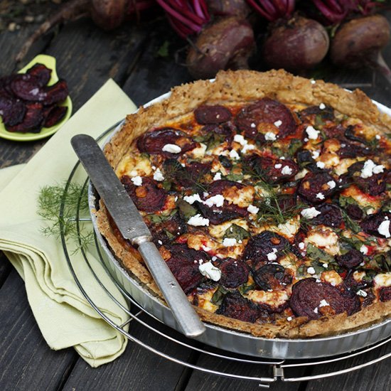 Roasted Beetroot & Feta Tart