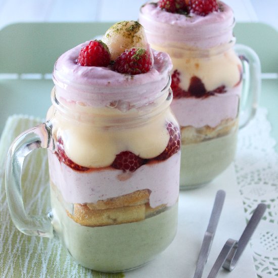 Lychee Raspberry & Green Tea Trifle