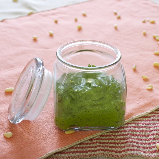 Homemade Kale-Basil Pesto