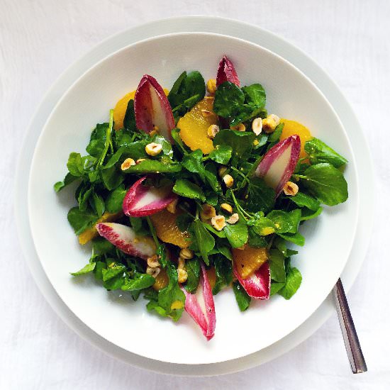 Watercress and Red Chicory Salad