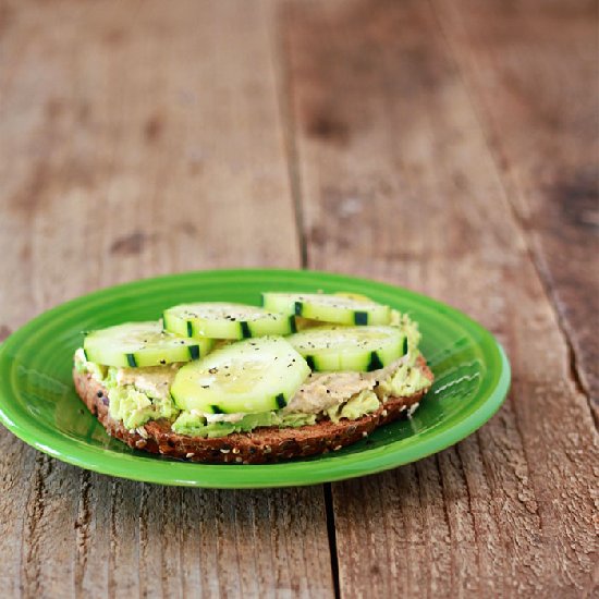 Cucumber Hummus Avocado Toast