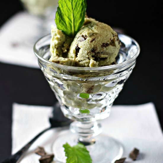 Vegan Mint Chocolate Chip Ice Cream