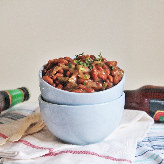 Beer Braised Cowboy Beans