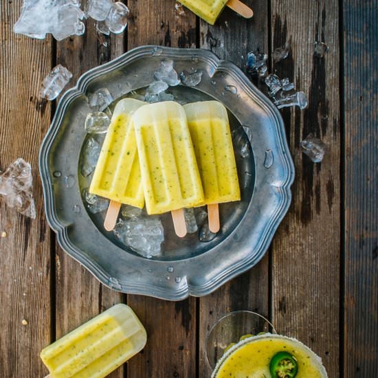 Pineapple Margarita Ice Pops