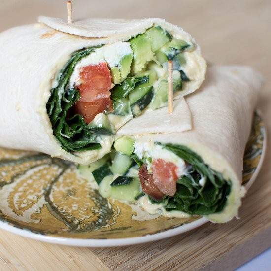 Avocado and Hummus Wrap