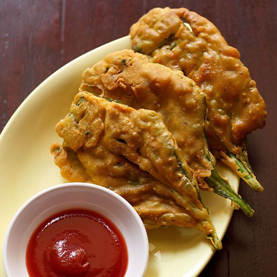 Spinach Fritters or Palak Pakoras