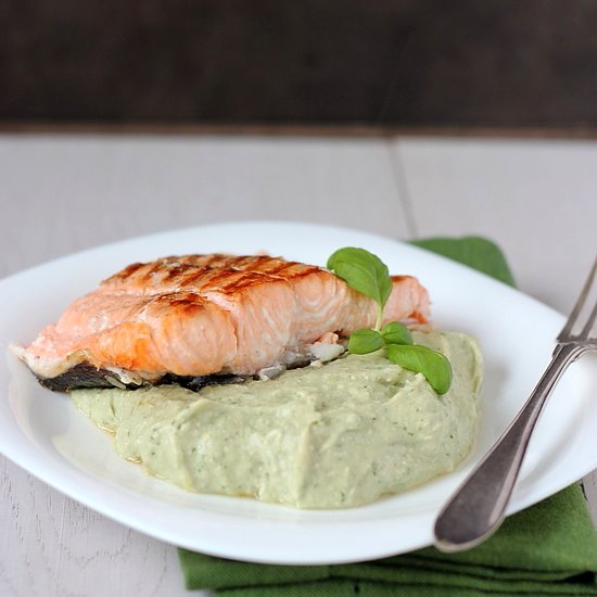 Salmon with Basil Puree