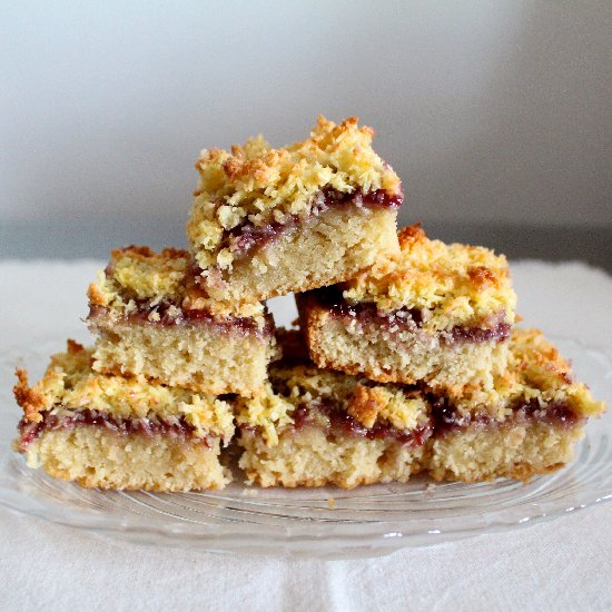 Raspberry Coconut Slice