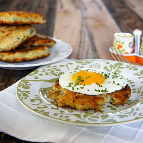 Fried Egg over Potato Pancake