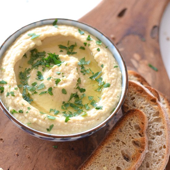 White Bean Hummus with Truffle Oil