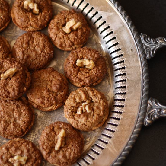 Walnut Cup Cookies