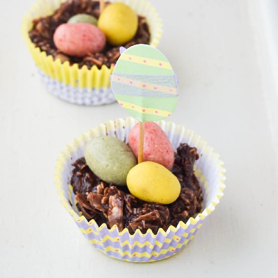 Chocolate Easter Egg Nests