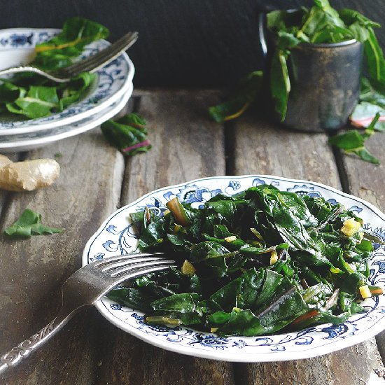 Swiss Chard & Ginger Saute